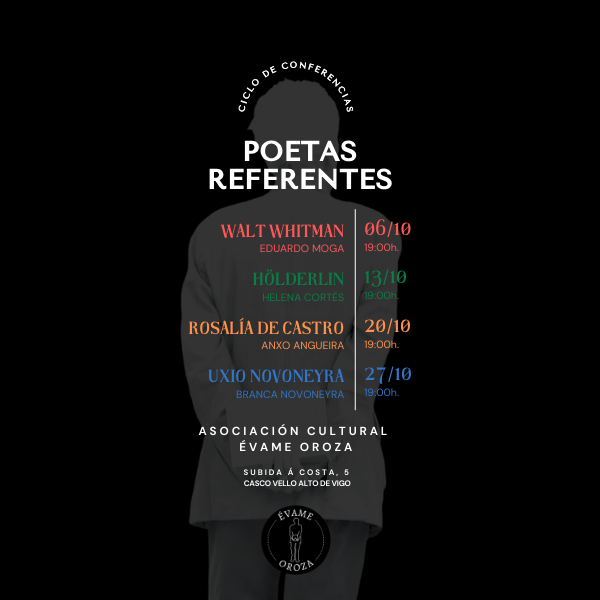 El  CICLO DE CONFERENCIAS `POETAS REFERENTES´ ANALIZARÁ LA HUELLA DE DIVERSOS POETAS EN LA OBRA DE CARLOS OROZA